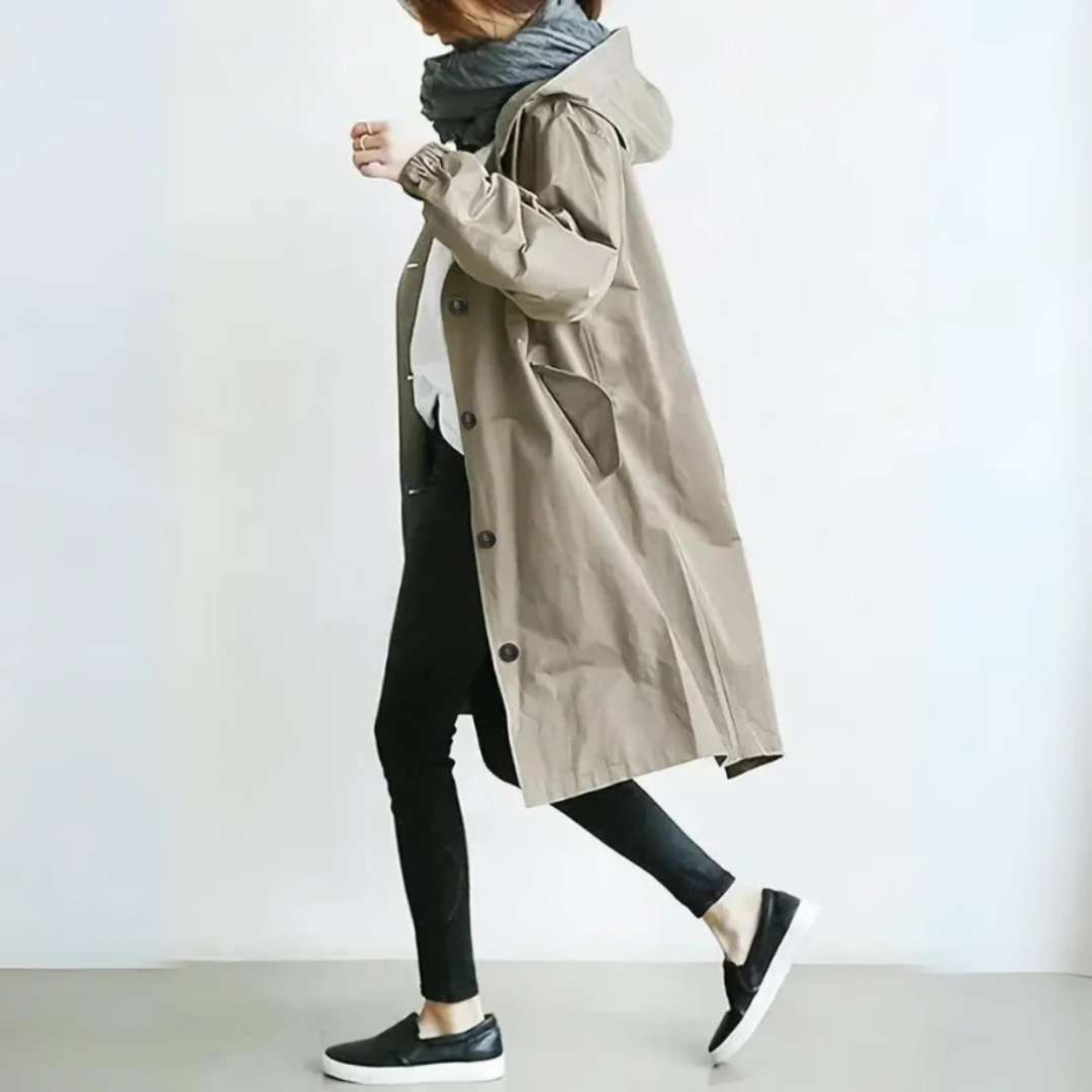 Jade Stijlvolle Windbreaker Trench Coat